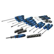 Soft Grip Screwdriver, Hex Key, Socket and Bit Set with Canvas Storage Bag (56 Piece) image