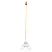 Stainless Steel Lawn Rake with Ash Handle image