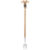 Draper Heritage Stainless Steel Fork With Ash Long Handle image