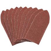 Pack of Ten 80 Grit Hook and Loop Aluminium Oxide Sanding Sheets (32 x 92mm) image