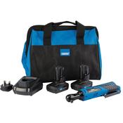 Draper Storm Force® 10.8V Power Interchange Reversible Ratchet Kit (+2 x 4Ah Batteries, Charger and Bag) image