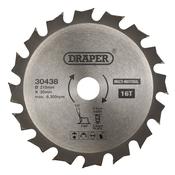 TCT Multi-Purpose Circular Saw Blade, 210 x 30mm, 16T image
