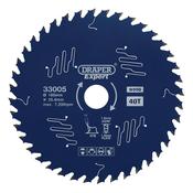Draper Expert TCT Circular Saw Blade for Wood with PTFE Coating, 185 x 25.4mm, 40T image