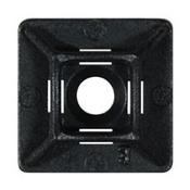 Black Adhesive Fixing Base for 5mm Cable Ties – 28 x 28mm