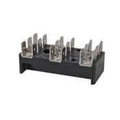 3 x 6-Way Bus Bar with 6.3mm Common Plated Brass Blade Terminals – 25A