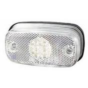 Clear LED Front Marker Lamp with Reflex Reflector and Screw Cable Connections – 24V image