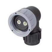 M27 DIN Black/Grey Nylon 90° Connector for 10NW Tubing – 2 Way