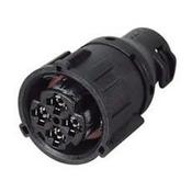 DIN Black Nylon In-Line Connector for 10NW Tubing – 4 Way