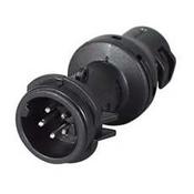 DIN Male Black Nylon Connector for 10NW Tubing – 5 Way