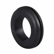 Black PVC Wiring Grommets for 6.36mm Panel Hole, 4.74mm diameter hole