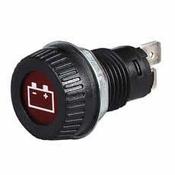 Red Battery Charging Warning Light for 17mm diameter hole – Requires 9mm BA9s Bulb Maximum 2W
