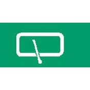 Green Rear Window Wiper Rocker Switch Lens – top half