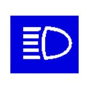 Blue Headlamp Main Beam Rocker Switch Lens – top half