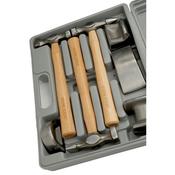 FAST MOVER TOOLS HAMMER &amp; DOLLY PANEL BEATING 7PC KIT, HICKORY HAND image