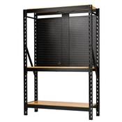 BUNKER® 17 PIECE MODULAR 3 TIER RACKING WITH HARDWOOD SHELVING AND PEGBOARDS, 1500 MM image