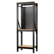 BUNKER® 17 PIECE MODULAR 3 TIER RACKING WITH HARDWOOD SHELVING AND PEGBOARDS, 750 MM
