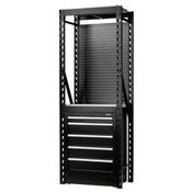 BUNKER® 13 Piece Modular Storage Combo 2 Tier Racking with Stainless Steel Shelving, Pegboard and Floor Cabinet, 750 mm image