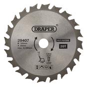 TCT Multi-Purpose Circular Saw Blade, 165 x 20mm, 20T image
