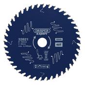 Draper Expert TCT Circular Saw Blade for Wood with PTFE Coating, 165 x 20mm, 40T image