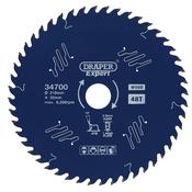 Draper Expert TCT Circular Saw Blade for Wood with PTFE Coating, 216 x 30mm, 48T image