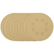 Gold Sanding Discs with Hook &amp; Loop, 125mm, 120 Grit (Pack of 10) image