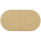 Gold Sanding Discs with Hook &amp; Loop, 125mm, 180 Grit (Pack of 10) image