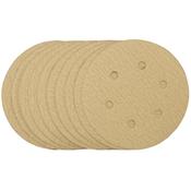 Gold Sanding Discs with Hook &amp; Loop, 150mm, 180 Grit (Pack of 10) image