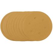 Gold Sanding Discs with Hook &amp; Loop, 150mm, 240 Grit (Pack of 10) image