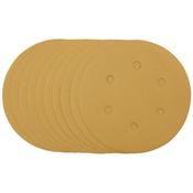 Gold Sanding Discs with Hook &amp; Loop, 150mm, 320 Grit (Pack of 10) image