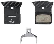 Shimano L05A-RF disc pads &amp; spring, resin pad, alloy back, cooling fins image