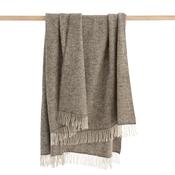 Natural Wool Eco Throw Pale Grey Herringbone image