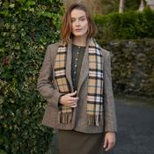 Irish Wool Scarf Short Camel of Merrick Tartan image