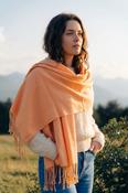 Large Merino Scarf Peach image