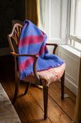 Mohair Throw Blue Maroon Check image