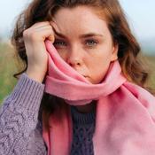 Merino Luxury Wool Scarf Carnation Pink Mix image