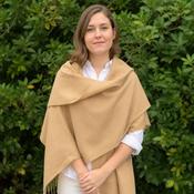 Large Merino Wool Scarf Camel image