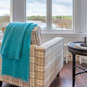Mohair Throw Aqua Blue Plain image