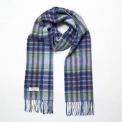 Irish Wool Scarf Long Purple Green image