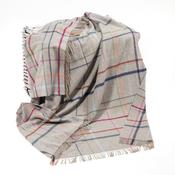 Merino Lambswool Blanket Grey with Multi Colour Window Pane image