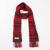Irish Wool Scarf Medium Classic Red Tartan Check image