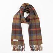 Irish Wool Scarf Medium Rust Brown Red Plaid392 image