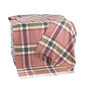 Lambswool Throw Pink Beige Loden Guard Check image