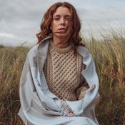 Oversized Merino Scarf Baby Blue Glencheck image