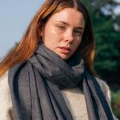 Oversized Merino Scarf Solid Charcoal image