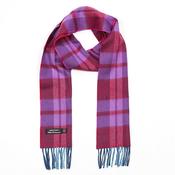 Irish Cashmere Wool Scarf Red Pink Plaid image