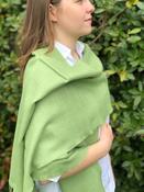 Large Merino Wool Scarf Green image