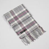 Oversized Merino Scarf Grey Pink Check image