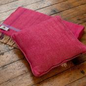 Ballyartella Cushion Collection Raspberry Cream Purple Herringbone image