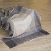 Mohair Throw Beige Grey Large Block image