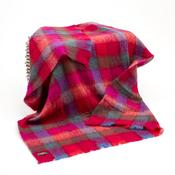 Mohair Throw Red Pink Block image